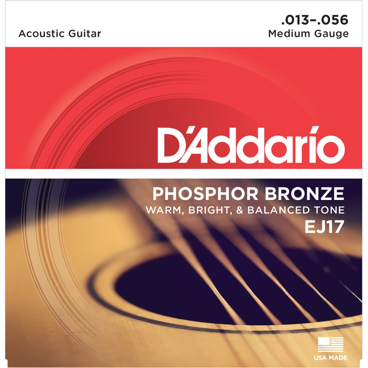 D'Addario EJ17 - струны для ак. гитары фосфор/бронза, Medium 13-56 купить в prostore.me