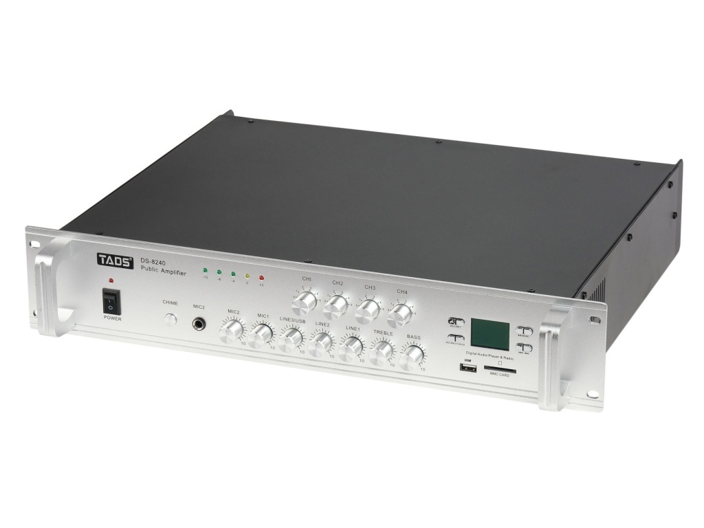 картинка DS-8240 Усилитель мощности трансляционный, 240Вт, TADS от магазина prostore.me