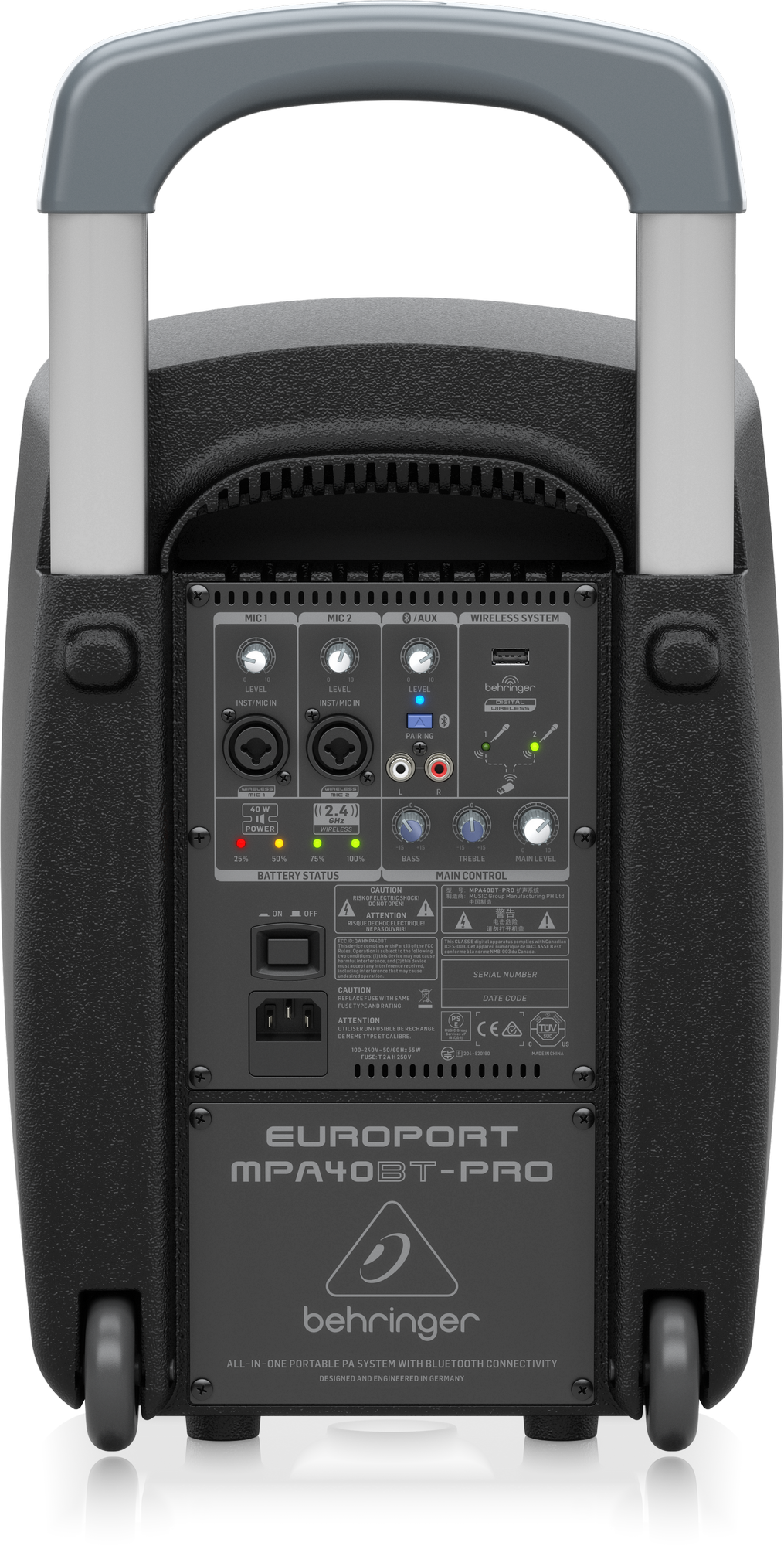 картинка Behringer MPA40BT-PRO портативная акустическая система, 40 Вт, 8" вуфер и 1" твитер, Bluetooth от магазина prostore.me