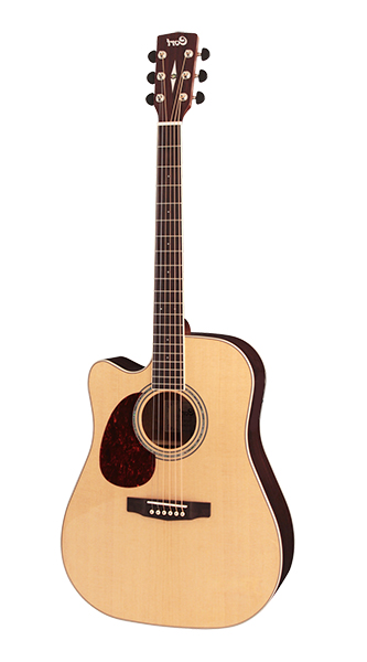 MR710F-LH-NS MR Series Электро-акустическая гитара леворукая, с вырезом, цвет натуральный, Cort купить в prostore.me