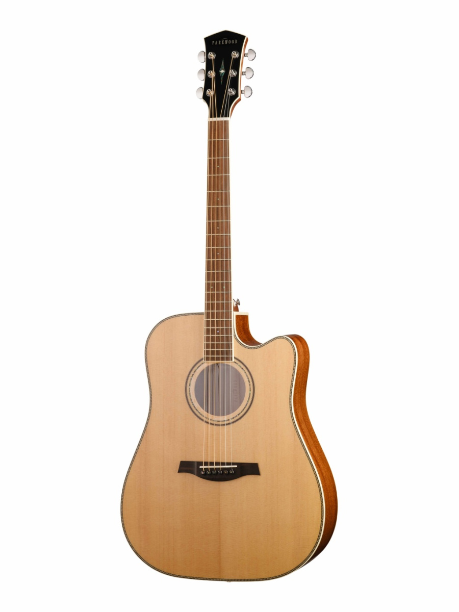 P660-WCASE-NAT Электро-акустическая гитара, дредноут с вырезом, с футляром, Parkwood купить в prostore.me