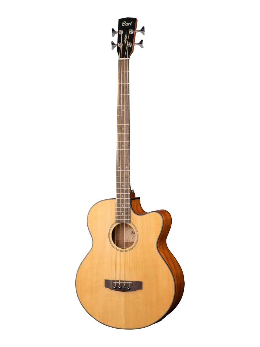 AB850F-NAT-BAG Acoustic Bass Series Электро-акустическая бас-гитара, с вырезом, цвет нат-й, Cort купить в prostore.me
