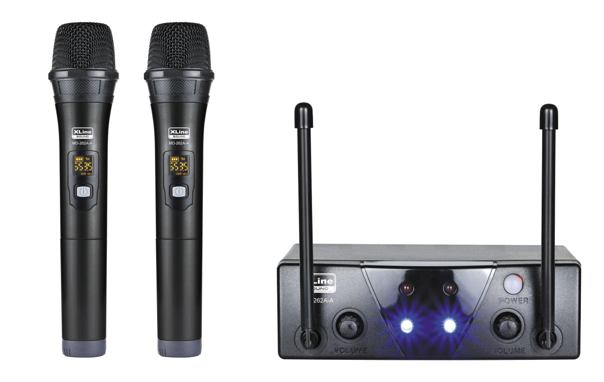 XLine MD-262A-A Радиосистема двухканальная c двумя ручными передатчиками, фикс. частота. 30 частот н купить в prostore.me