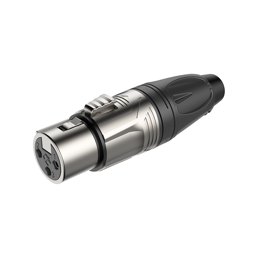 ROXTONE RX3F-NT Разъем cannon кабельный мама 3-х контактный, цвет: серебро, HQ купить в prostore.me
