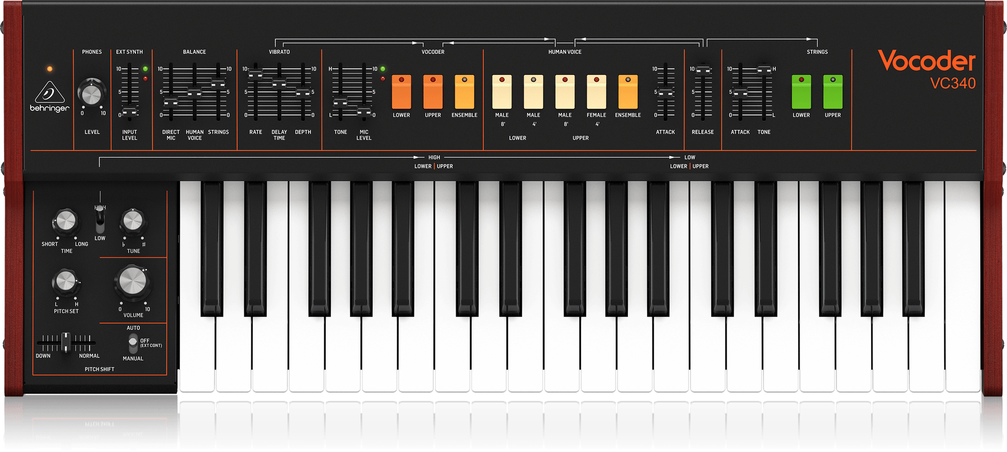 BEHRINGER VOCODER VC340 - аналоговый вокодерный синтезатор, 37 клавиш купить в prostore.me