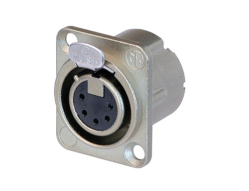 NEUTRIK NC5FD-LX - панельный разъем XLR (мама) 5 контактов с дополнительной защитой от RF помех