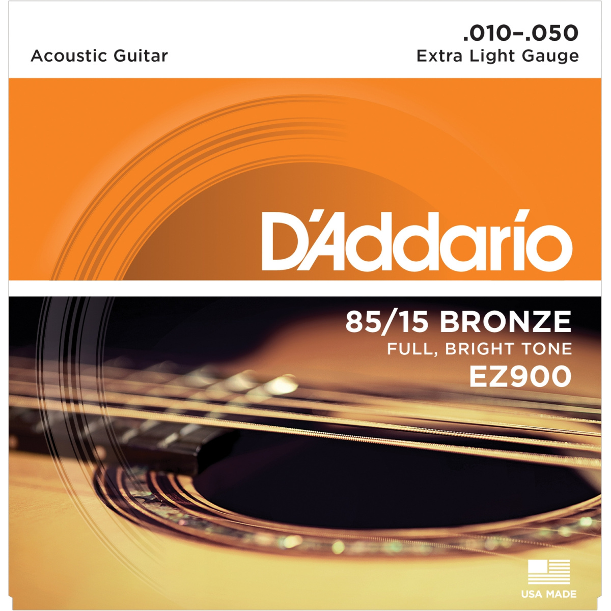 D'Addario EZ900 - струны для акустической гитары, бронза 85/15, Extra Light 10-50 купить в prostore.me