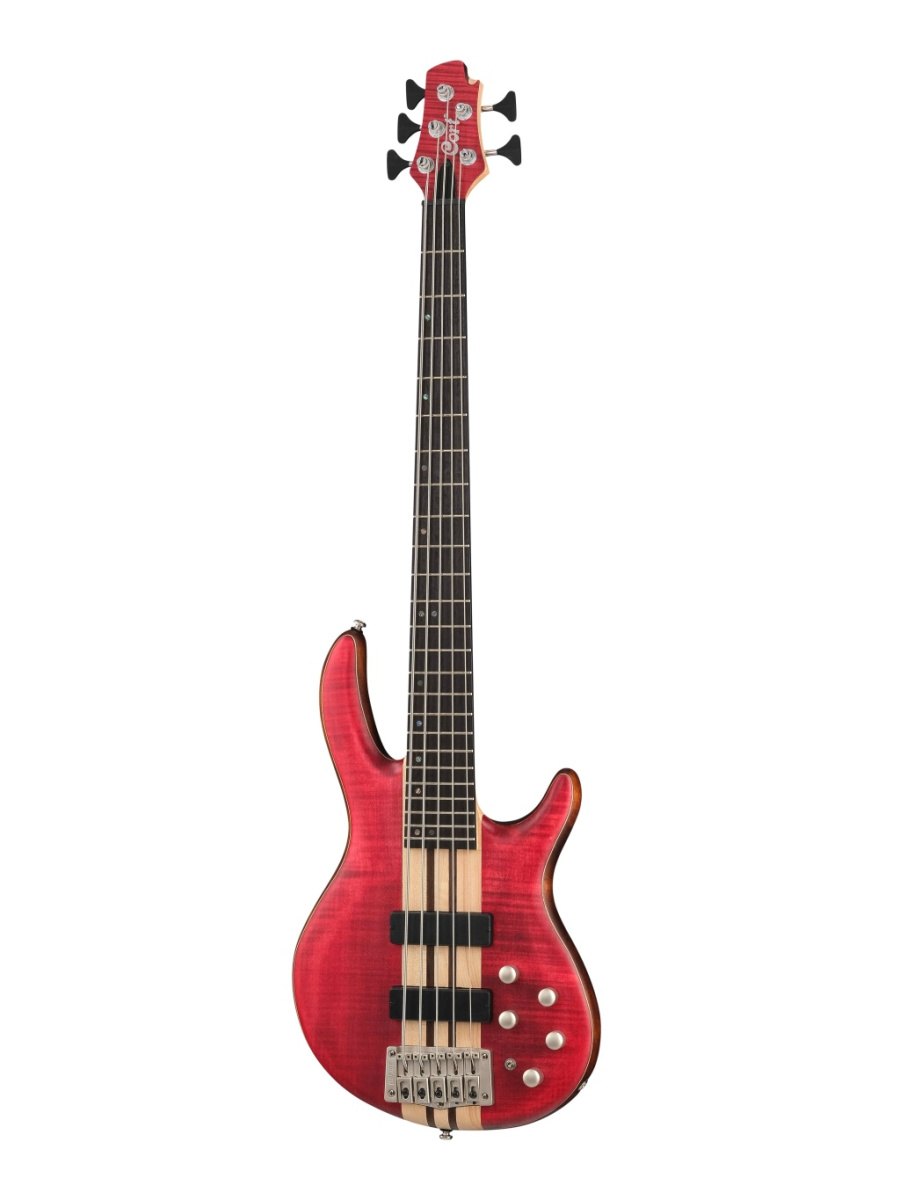 A5-Plus-FMMH-WBAG-OPBC Artisan Series Бас-гитара 5-струнная, красная, с чехлом, Cort купить в prostore.me
