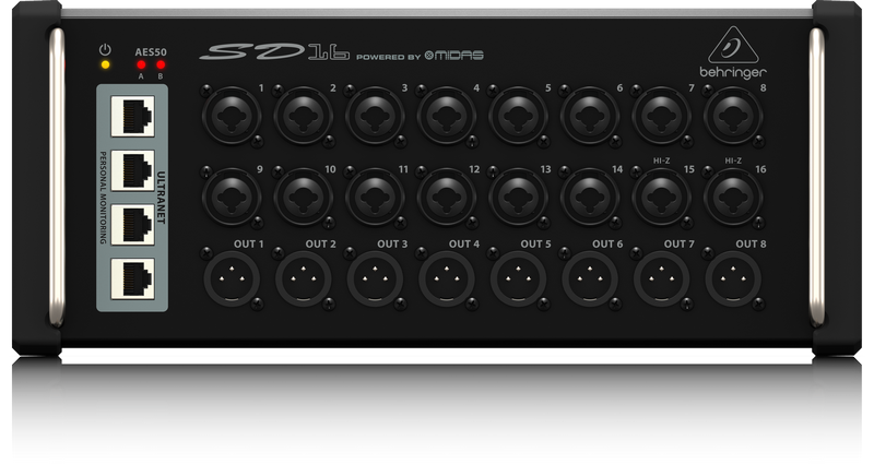 BEHRINGER SD16 - стейджбокс для цифровых микшеров, 16 входов, 8 выходов