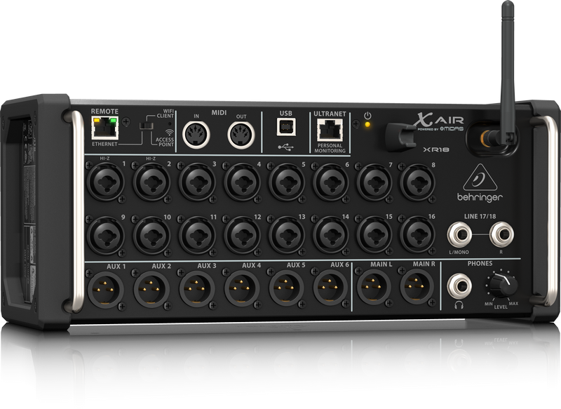 картинка Behringer XR18 цифровой микшер, 16 мик Midas XLR от магазина prostore.me
