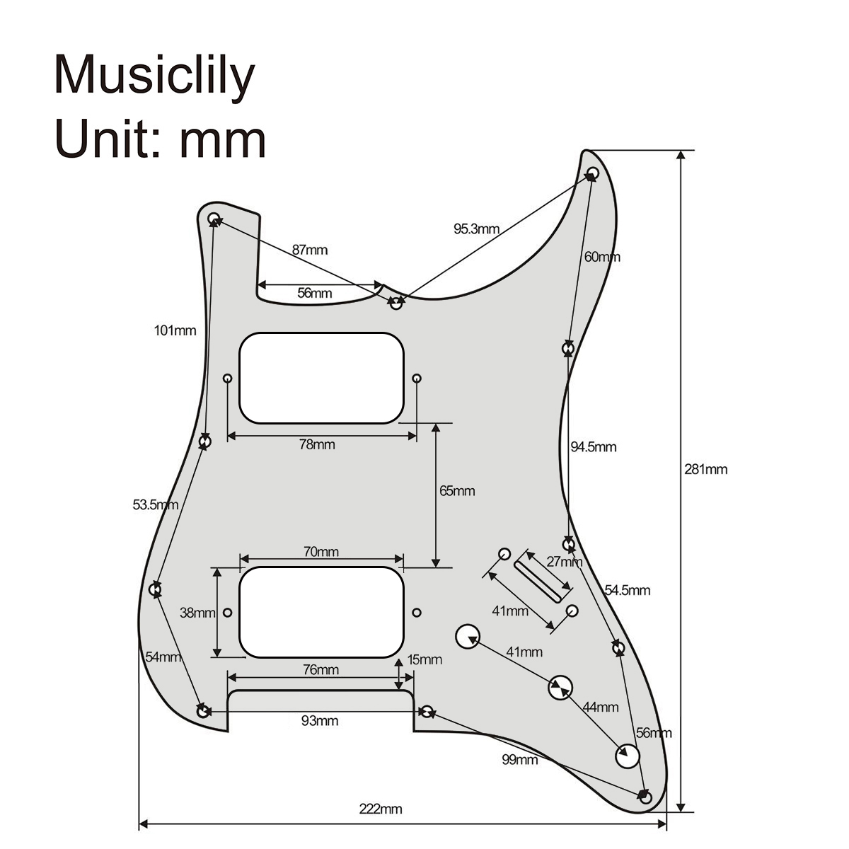 MX2248DT Защитная накладка электрогитары Fender Stratocaster HH, 4 сл, черепаший панцирь, Musiclily купить в prostore.me