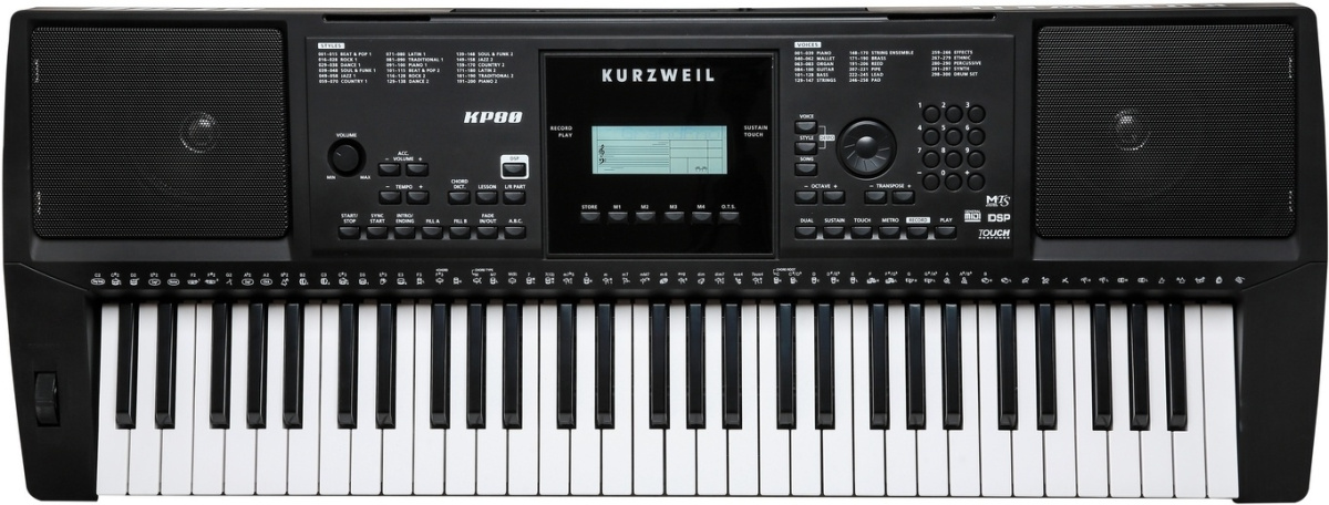 KURZWEIL KP80 LB - синтезатор, 61 клавиша, полифония 32, цвет чёрный