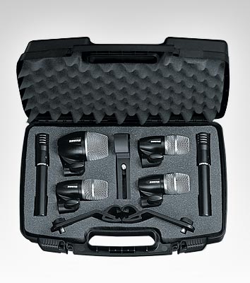 SHURE PGADRUMKIT6 набор микрофонов для ударных, включает 1 PGA52, 2 PGA56s, 1 PGA 57 и 2 PGA81s купить в prostore.me