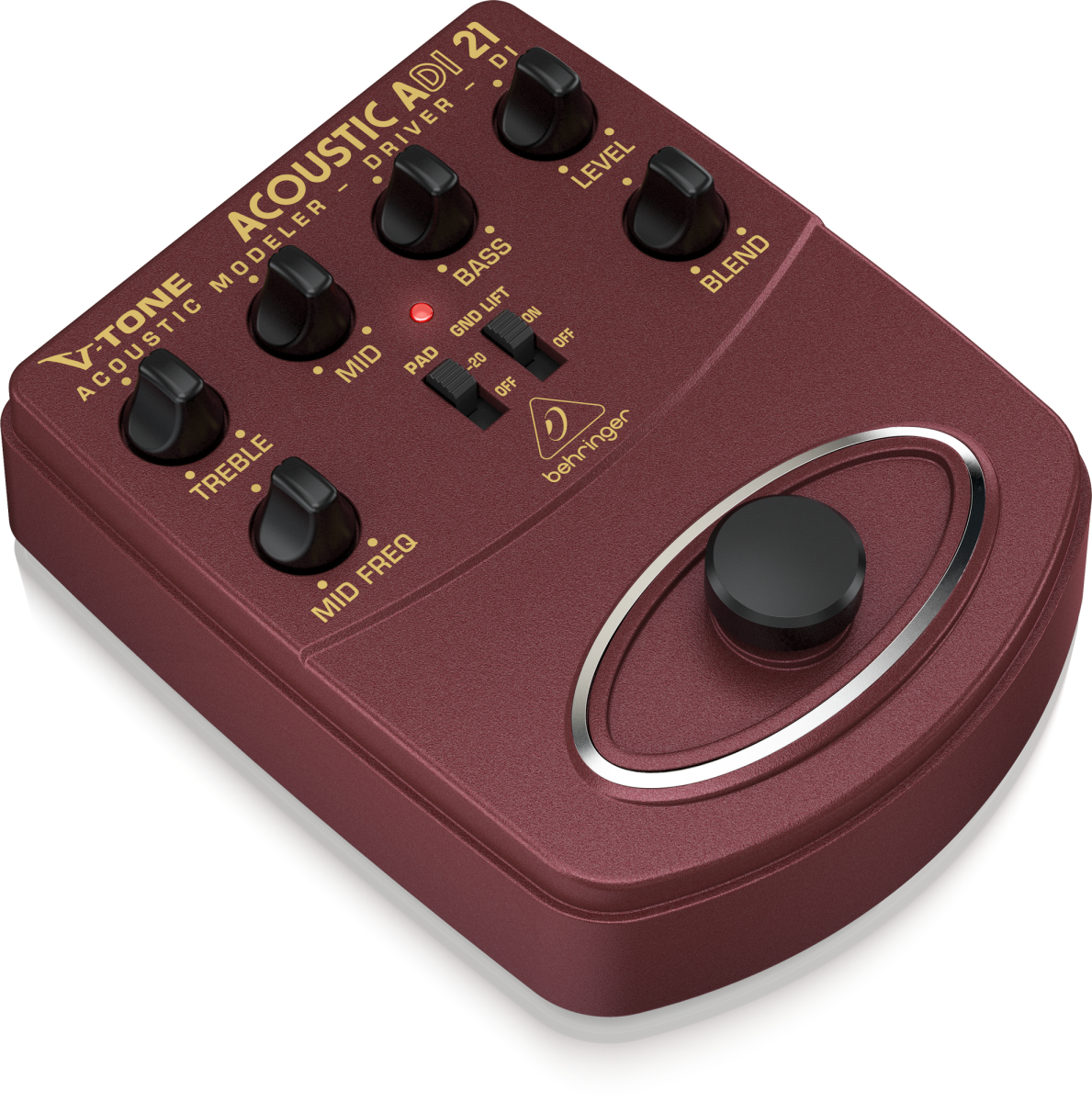 BEHRINGER ADI21 - педаль моделирования акустич. усилит / предусилитель для прямой записи / DI-бокс