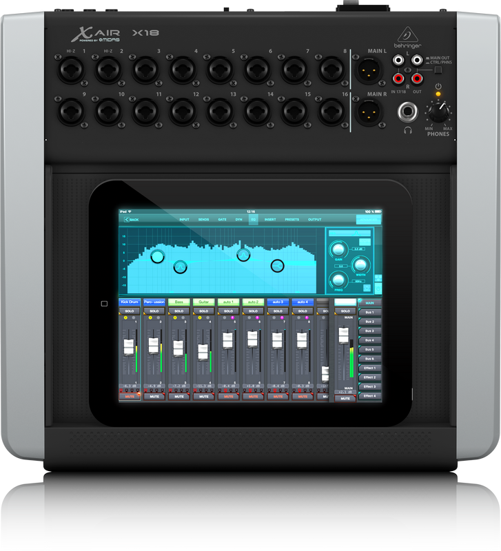 картинка Behringer X18 цифровой микшер, 16 мик Midas XLR. от магазина prostore.me
