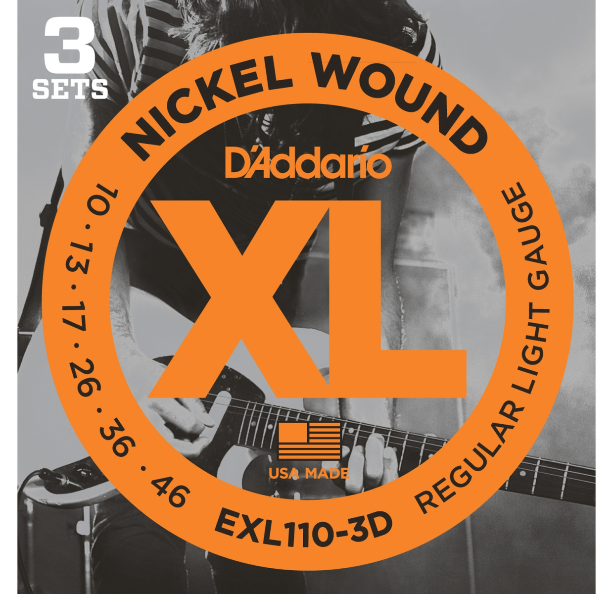 D'ADDARIO EXL110-3D - струны для электрогитары, Regular Light, никель, 10-46, 3 комплекта купить в prostore.me