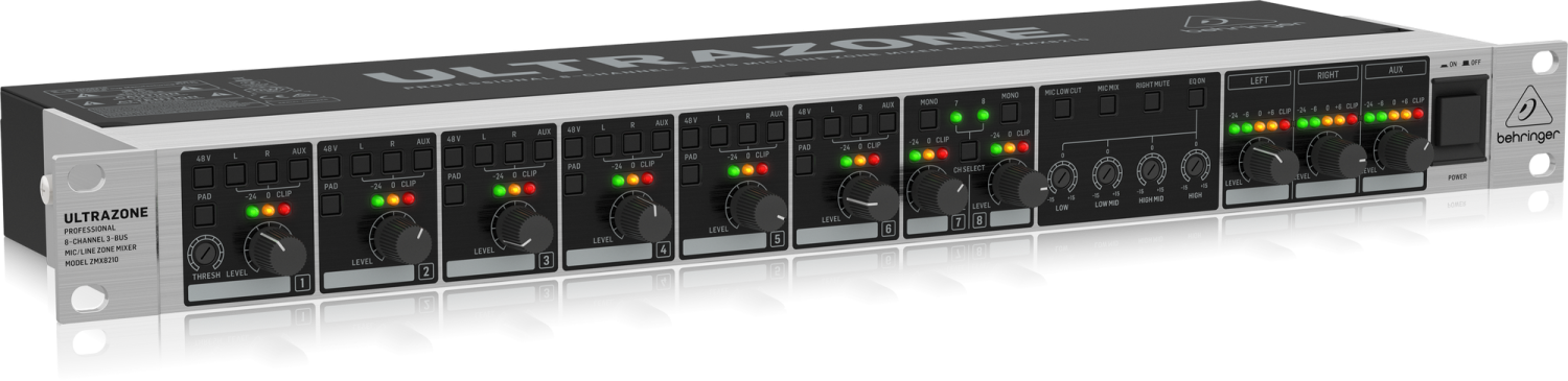 картинка Behringer ZMX8210 V2 Микрофонно-линейный зонный микшер для звуковых инсталляций от магазина prostore.me