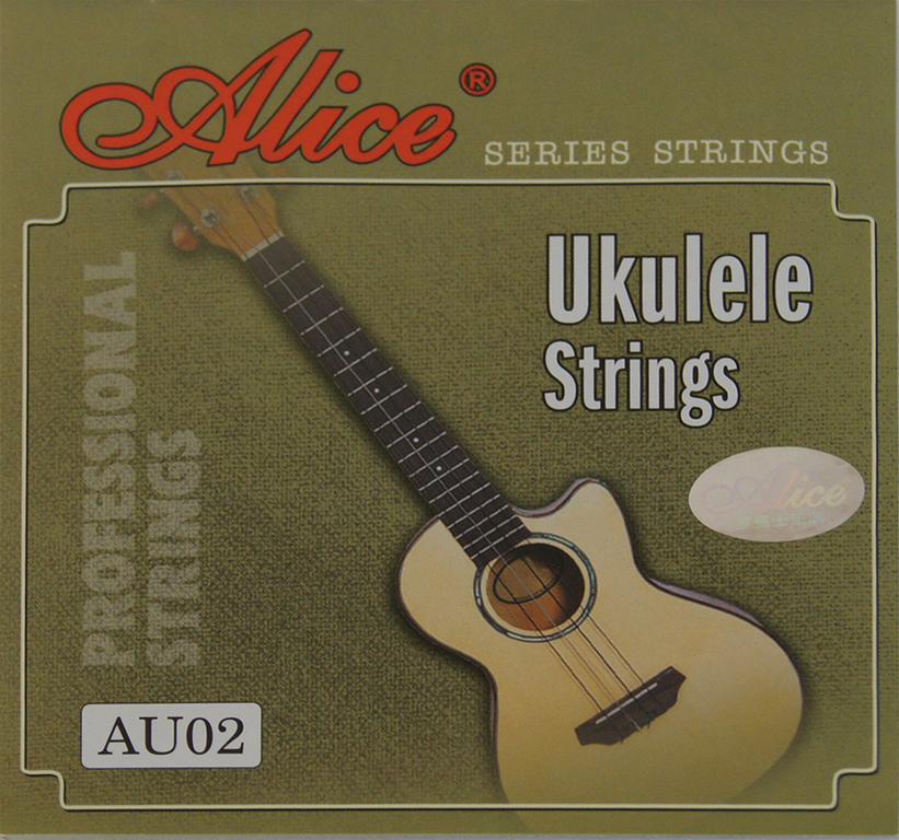 Alice AU02 Комплект струн для укулеле, черный нейлон.