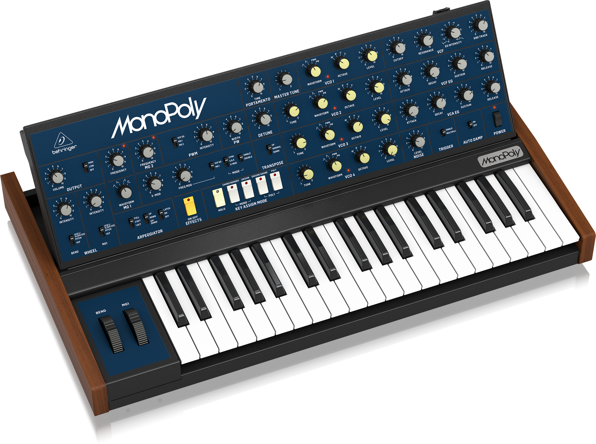 BEHRINGER MONOPOLY - аналоговый 4-х голосный полифонический синтезатор купить в prostore.me