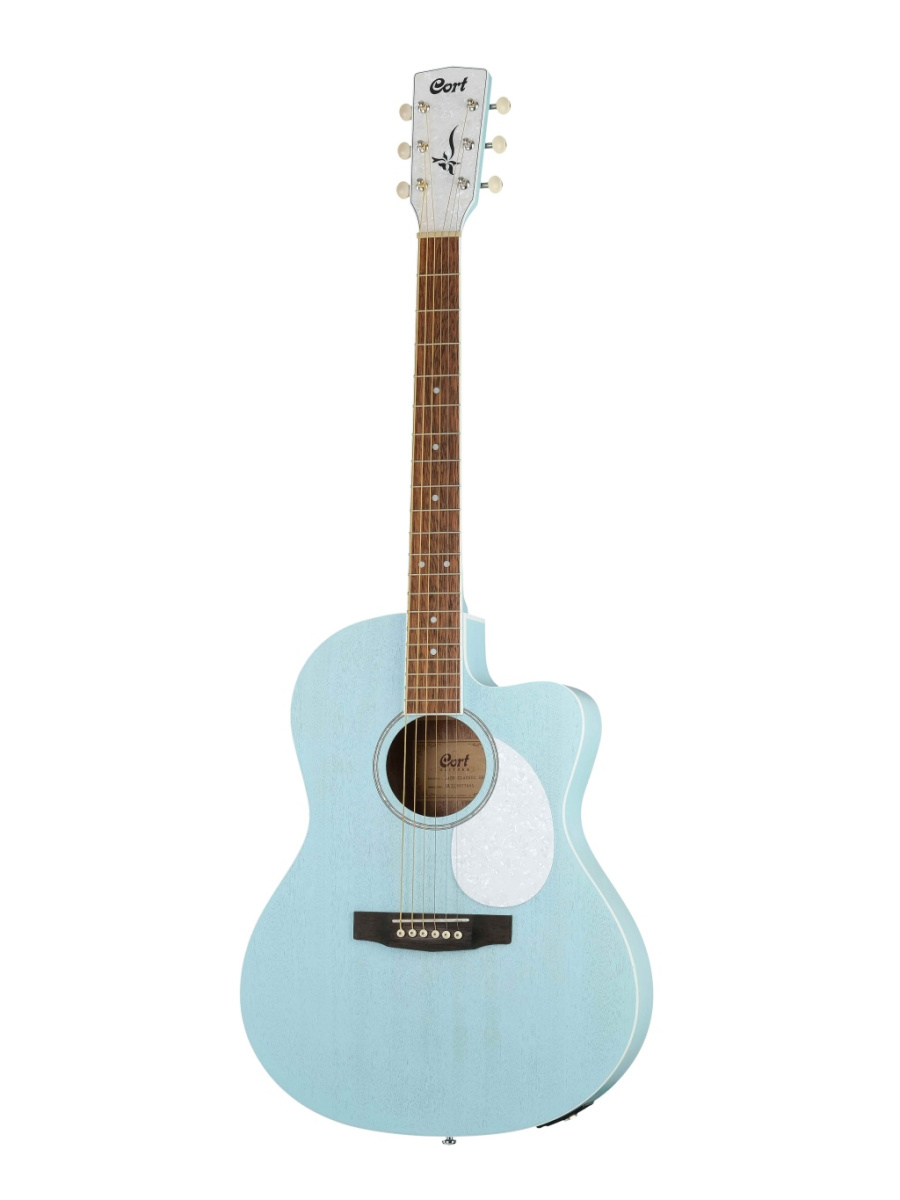 Jade-Classic-SKOP Jade Series Электро-акустическая гитара, голубая, Cort купить в prostore.me