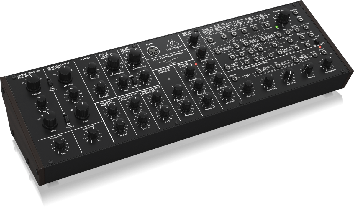 BEHRINGER K-2 MK II - аналоговый полумодульный синтезатор с двумя VCO, кольцевым модулятором и сигна