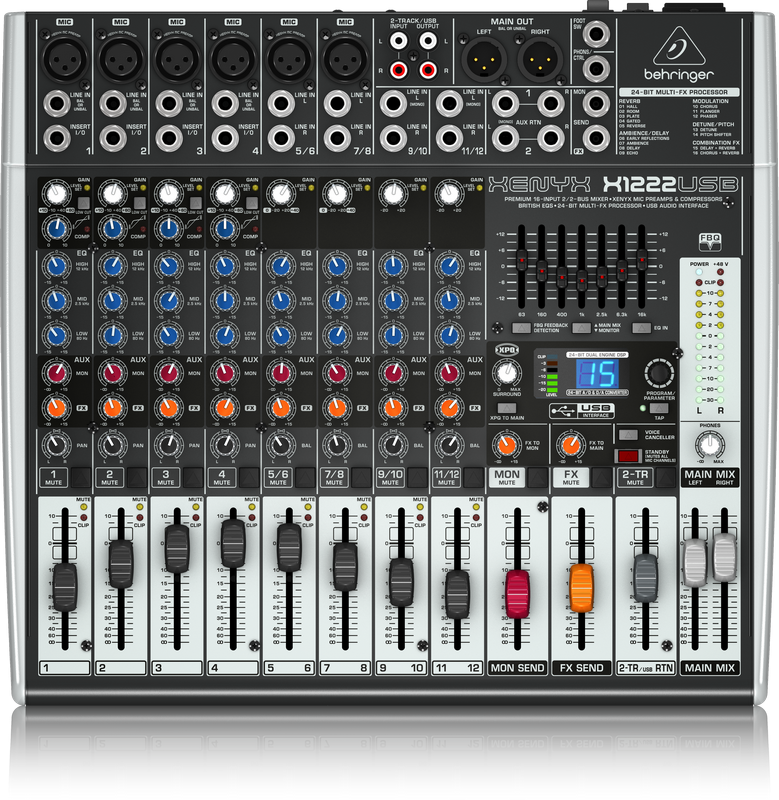 картинка Behringer X1222USB аналоговый микшер, 12 каналов. от магазина prostore.me