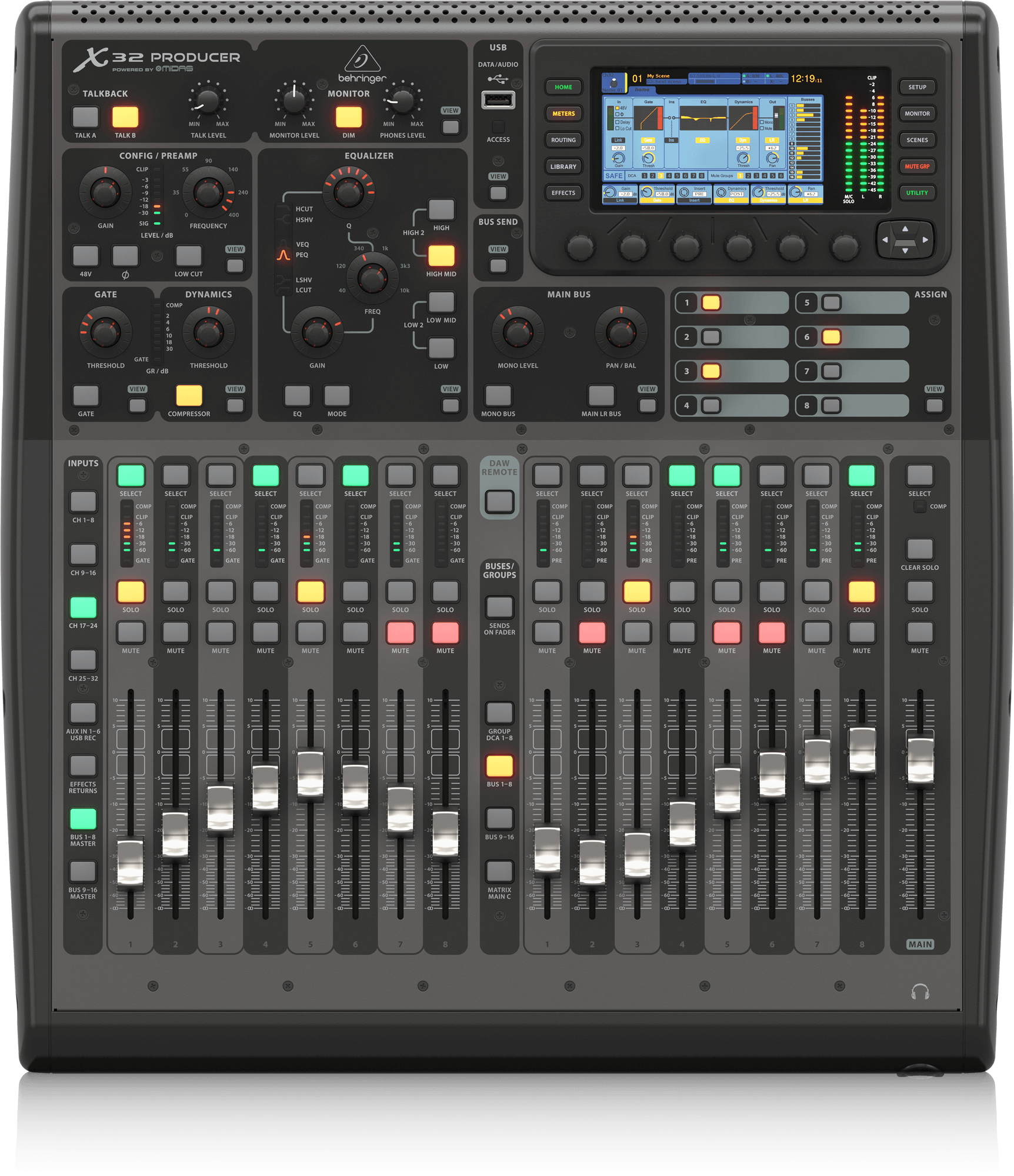 BEHRINGER X32 PRODUCER - цифровой микшер, 16 входов, 16 шин купить в prostore.me