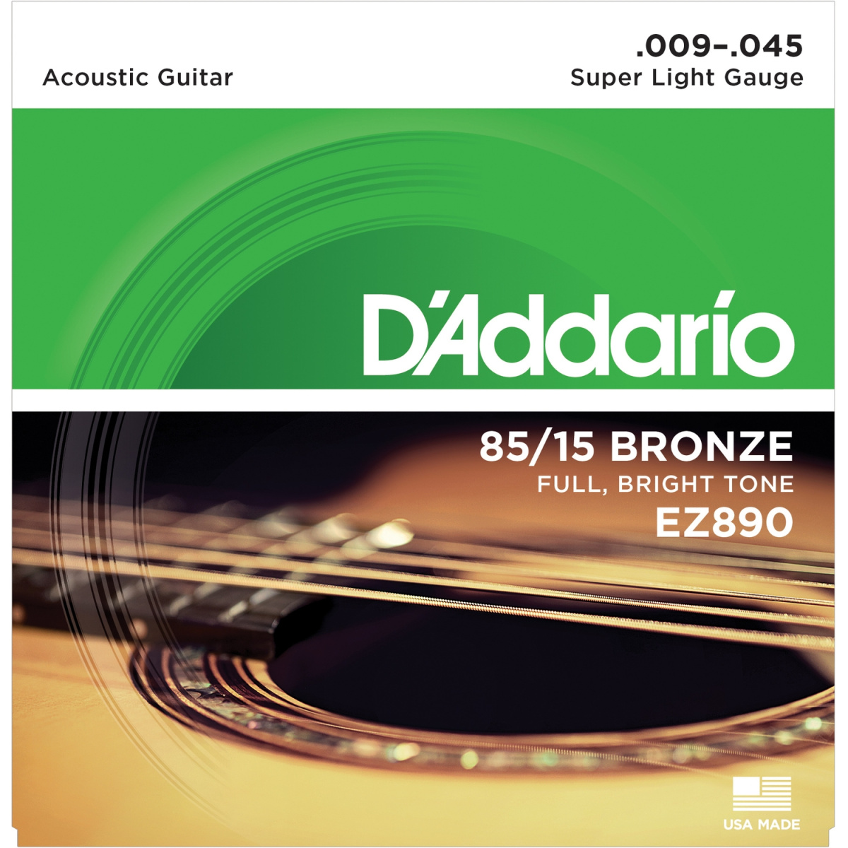 D'Addario EZ890 - струны для акустической гитары, бронза 85/15, Super Light 9-45 купить в prostore.me