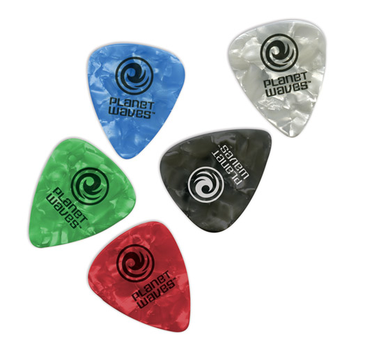 PLANET WAVES 1CBKP7-25 - Медиатор (1,25mm), (25шт), чёрный перламутр, Extra Heavy, Standard