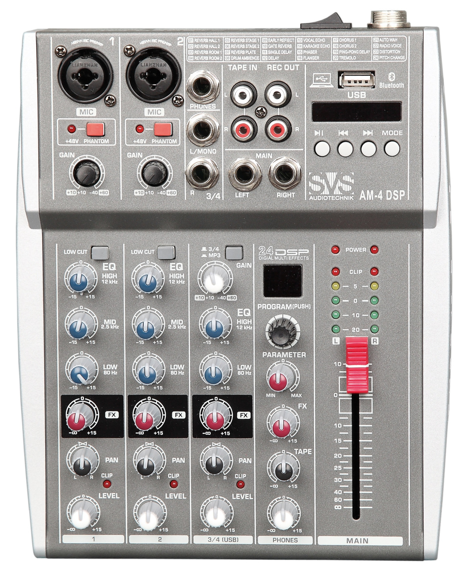 SVS Audiotechnik AM-4 DSP Микшерный пульт аналоговый, 4-канальный купить в prostore.me
