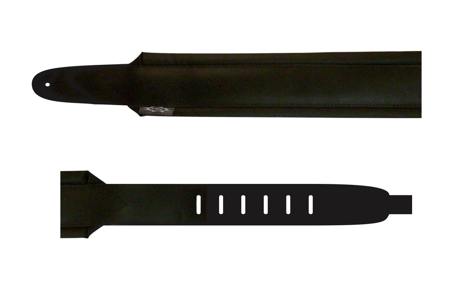 Perri's DL-625-226 - Кожаный ремень c мягкой накладкой (2,5") для басгитары (чёрный) купить в prostore.me