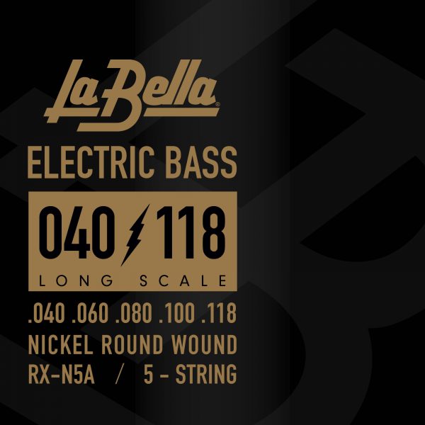 La Bella RX-N5A RX – Nickel Комплект струн для 5-струнной бас-гитары, никелированные, 40-118.