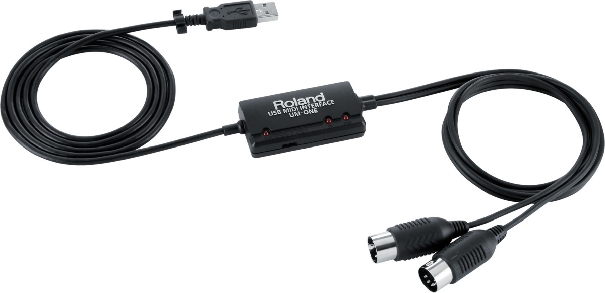 ROLAND UM-ONE MK2 USB MIDI интерфейс. 1 вход/1 выход, USB питание. Совместим с Mac и PC. Kомпактный, купить в prostore.me