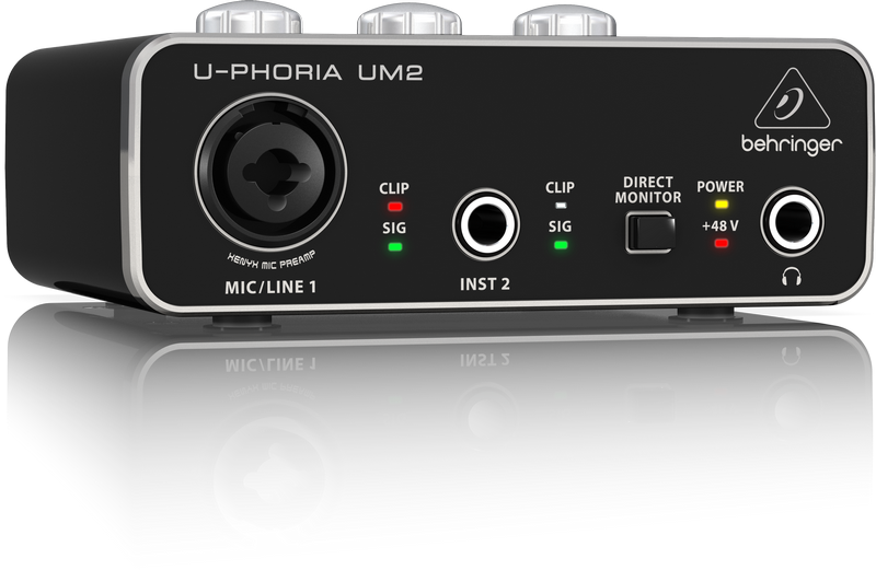 картинка BEHRINGER UM2 -USB-аудиоинтерфейс, 2 входа, 2 выхода, микр. предусилитель XENYX от магазина prostore.me