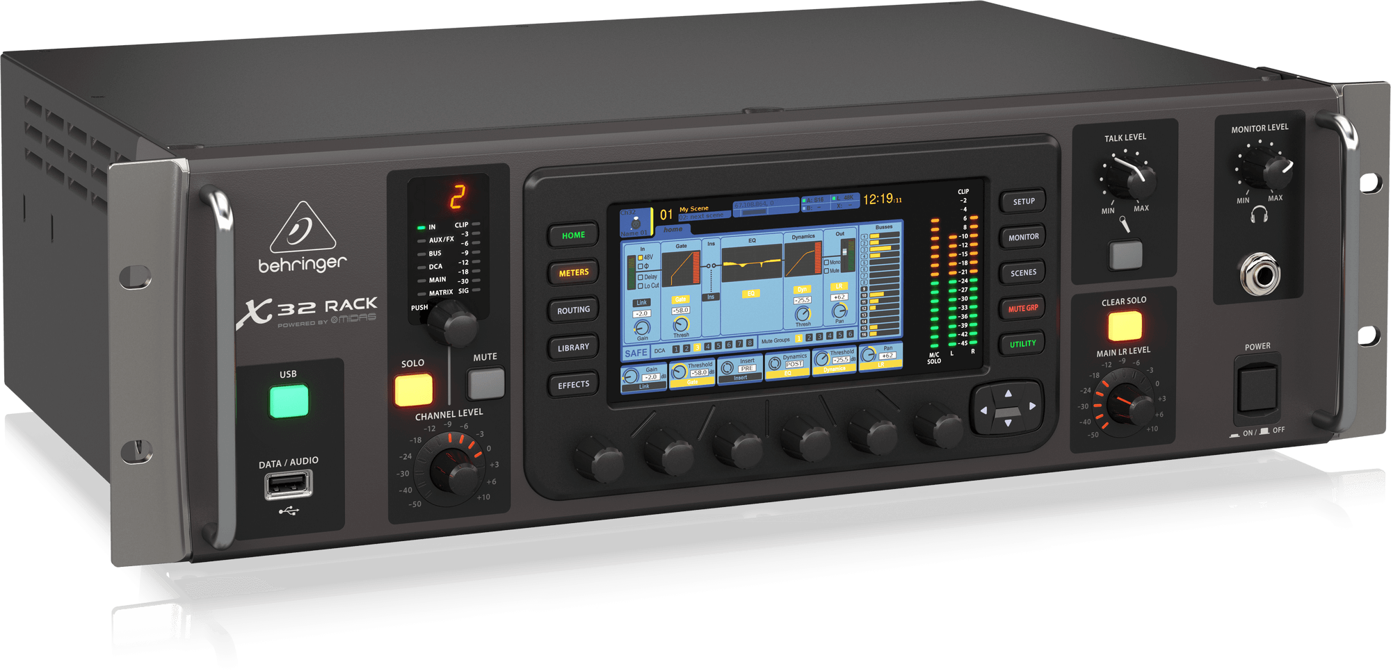 BEHRINGER X32 RACK - цифровой микшер, 16 входов, 8вых 25 шин, 8 стрео FX слотов купить в prostore.me