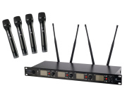 LS-Q6-4M Беспроводная микрофонная система, 4 ручных передатчика, Laudio