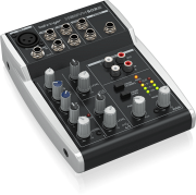 BEHRINGER XENYX 502S - микшерный пульт, 5 входов, 2  шины выходов, предусилители XENYX