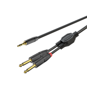 ROXTONE GPTC100/6 Аудио-кабель, 5,5mm (2x022mm2), 3,5mm stereo Jack -2x6,3mm mono Jack, 6м