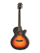 SJB5F-NS-WBAG Acoustic Bass Series Электро-акустическая бас-гитара цвет натуральный, с чехлом, Cort