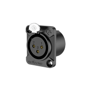ROXTONE RX3FD-BG Разъем cannon (XLR) панельный мама 3-х контактный цвет: черный