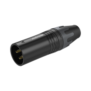 ROXTONE XM3BG Разъем cannon кабельный 1шт., корпус: метал, папа 3-х контактный, контакты: латунь пок