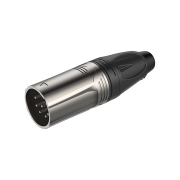 ROXTONE RX5M-NT Разъем cannon кабельный папа 5-ти контактный, Корпус: металл, цвет: серебро