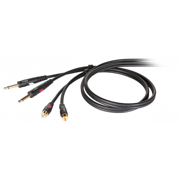 DIE HARD DHG535LU5 - Проф. аудио кабель, 2х джек моно 6.3мм <-> 2х RCA, длина 5 м купить в prostore.me