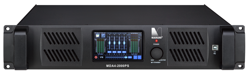 MARANI MDA4-2000PS DANTE Усилитель мощности четырехканальный - 4x1100 Вт\8 Ом, 4х1700\4 Ом. купить в prostore.me