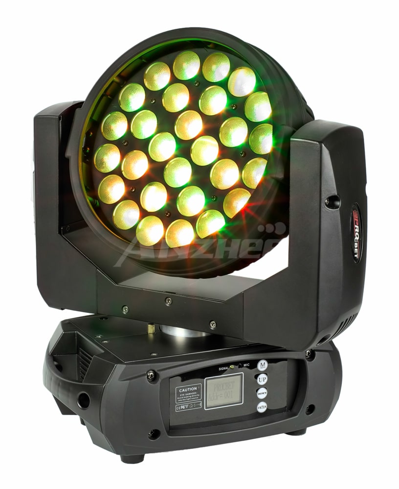PROCBET WASH 28-12Z RGBWA+UV Cветодиодный вращающийся прожектор WASH / 28 светодиодов по 12 Вт. / RG купить в prostore.me